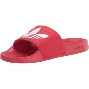 adidas Originals Men’s Adilette Lite Slide(Scarlet/White/Scarlet)