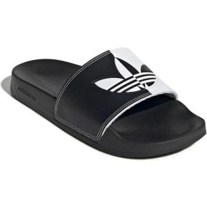 adidas Originals Men’s Adilette Lite Slide(White/Black/White)