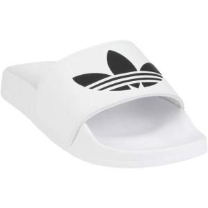 adidas Originals Men’s Adilette Lite Slide(White/Core Black/White)