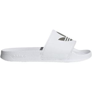 adidas Originals Men’s Adilette Lite Slide(White/White/Matte Silver)