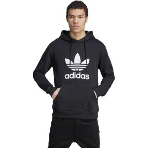 adidas Originals Men’s Graphics Trefoil Series Hoodie(Black/White)