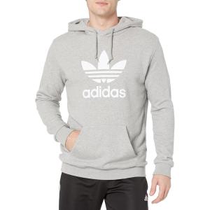 adidas Originals Men’s Graphics Trefoil Series Hoodie(Medium Grey Heather/White)