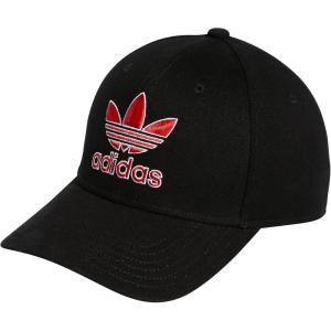adidas Originals Men’s Icon 2.0 Structured Precurve Snapback Cap(Black/Vivid Red/White)