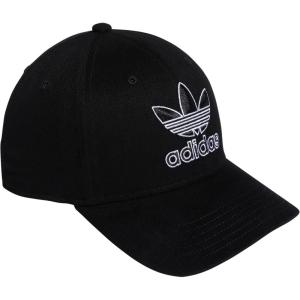 adidas Originals Men’s Icon 2.0 Structured Precurve Snapback Cap(Black/White)