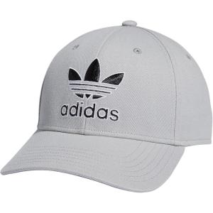 adidas Originals Men’s Icon 2.0 Structured Precurve Snapback Cap(Stone Grey/Black/White)