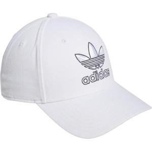adidas Originals Men’s Icon 2.0 Structured Precurve Snapback Cap(White/Black)