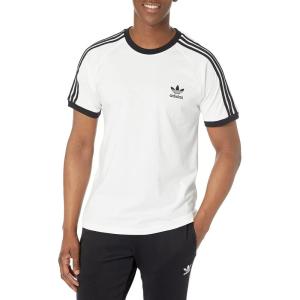 adidas Originals Men’s Originals 3 Stripes Tee, Clear Sky, Medium(White)
