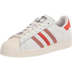 adidas Originals Mens Superstar Classic Low Top Sneaker Shoe(Crystal White/Preloved Red/Clay Strata)