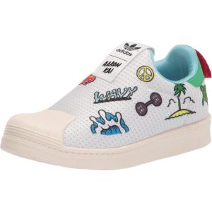adidas Originals Mens Superstar Classic Low Top Sneaker Shoe(White/Vivid Green/Scarlet)