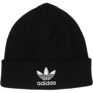adidas Originals Men’s Trefoil Beanie-Older Model(Black/ White)