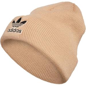 adidas Originals Men’s Trefoil Beanie-Older Model(Magic Beige/Black)