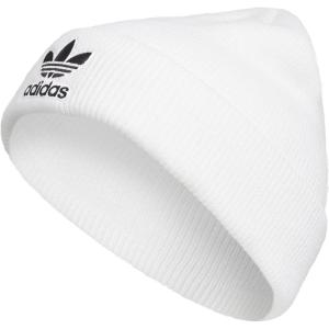 adidas Originals Men’s Trefoil Beanie-Older Model(White/Black 23)