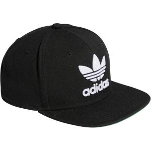 adidas Originals Men’s Trefoil Chain Flatbrim Snapback Cap, One Size(Black/White)