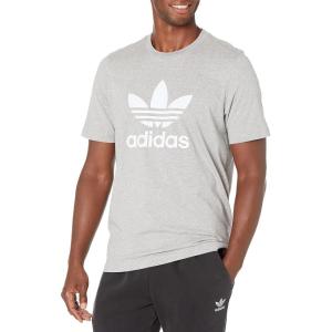 adidas Originals Men’s Trefoil Tee(Medium Grey Heather/White)