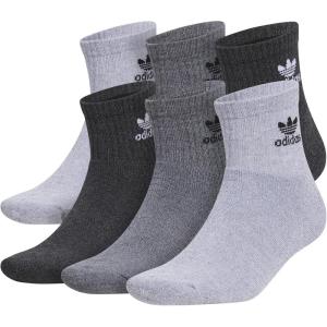 adidas Originals Originals Trefoil Quarter Sock 6-Pack(Grey/Onix Grey/Black)
