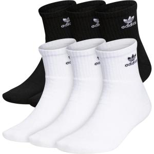 adidas Originals Originals Trefoil Quarter Sock 6-Pack(White/Black)