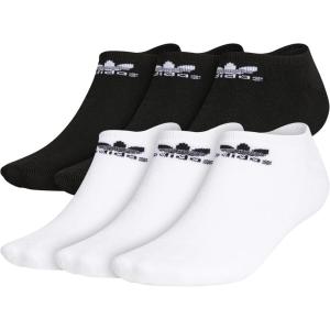 adidas Originals Trefoil No Show Socks (6-Pair)(White/Black)