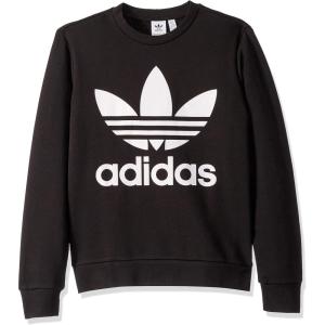 adidas Originals Unisex-Child Trefoil Crew Sweatshirt(Black/White)