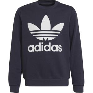 adidas Originals Unisex-Child Trefoil Crew Sweatshirt(Shadow Navy/White)