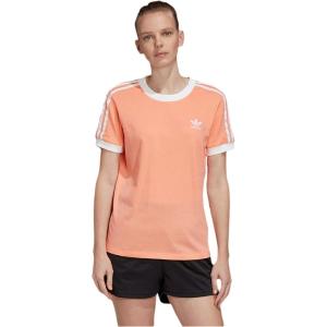 adidas Originals Women’s 3-Stripes Tee(Chalk Coral/White)