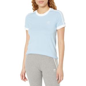adidas Originals Women’s 3-Stripes Tee(Clear Sky/White)