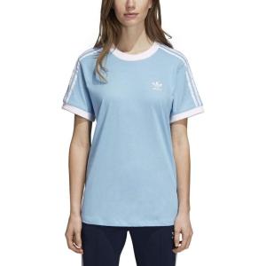 adidas Originals Women’s 3-Stripes Tee(Clear/Blue)
