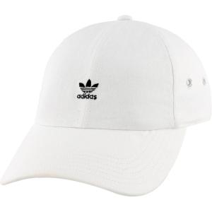 adidas Originals Women’s Mini Logo Relaxed Adjustable Cap(White/Black)