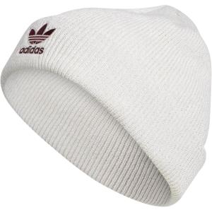 adidas Originals Women’s Trefoil Beanie(White-orbit Grey/Victory Crimson Purple)