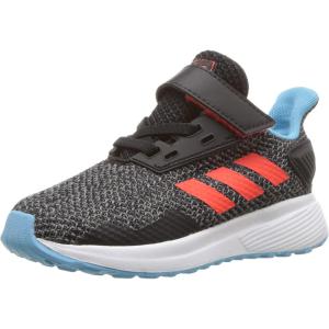 adidas Unisex Child Duramo 9 WIDE(Core Black/Solar Red/Grey)