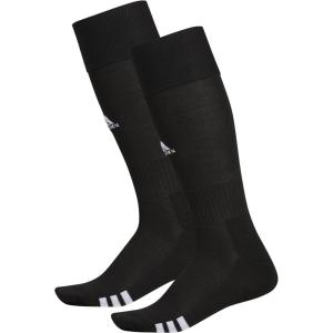 adidas Unisex Rivalry Soccer Socks (2-Pack) Over-the-Calf Athletic Fit for Men & Women(Black/White)
