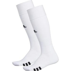 adidas Unisex Rivalry Soccer Socks (2-Pack) Over-the-Calf Athletic Fit for Men & Women(White/Black)