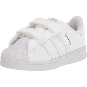 adidas Unisex-Baby Superstar Sneaker(White/White/Black (Cross Strap))