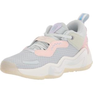 adidas Unisex-Child Donovan Mitchell Issue 3 Basketball Shoes(Blue Tint/Ecru Tint/Clear Pink)