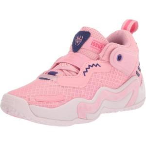 adidas Unisex-Child Donovan Mitchell Issue 3 Basketball Shoes(Light Pink/Clear Pink/Team Colleg Purple)