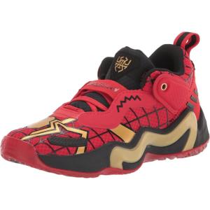 adidas Unisex-Child Donovan Mitchell Issue 3 Basketball Shoes(Vivid Red/Gold Metallic/Black)