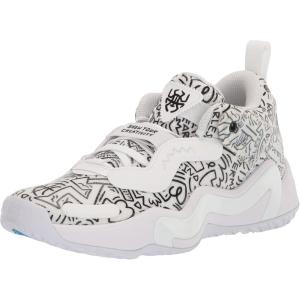 adidas Unisex-Child Donovan Mitchell Issue 3 Basketball Shoes(White/Team Green/Solar Yellow)
