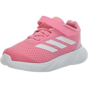 adidas Unisex-Child Duramo Sl Running Shoe(Bliss Pink/White/Hazy Orange (Elastic Lace))