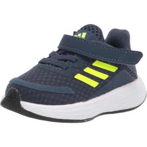 adidas Unisex-Child Duramo Sl Running Shoe(Crew Navy/Solar Yellow/Halo Silver)
