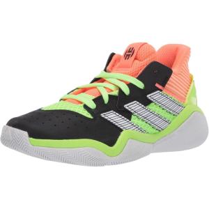 adidas Unisex-Child Harden Stepback Shoes Basketball(Black/Coral/Grey)