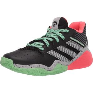 adidas Unisex-Child Harden Stepback Shoes Basketball(Black/Grey/Glory Mint)