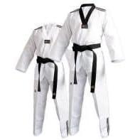 ADI-Club Taekwondo Uniform with Stripes Black V-Neck Size 6