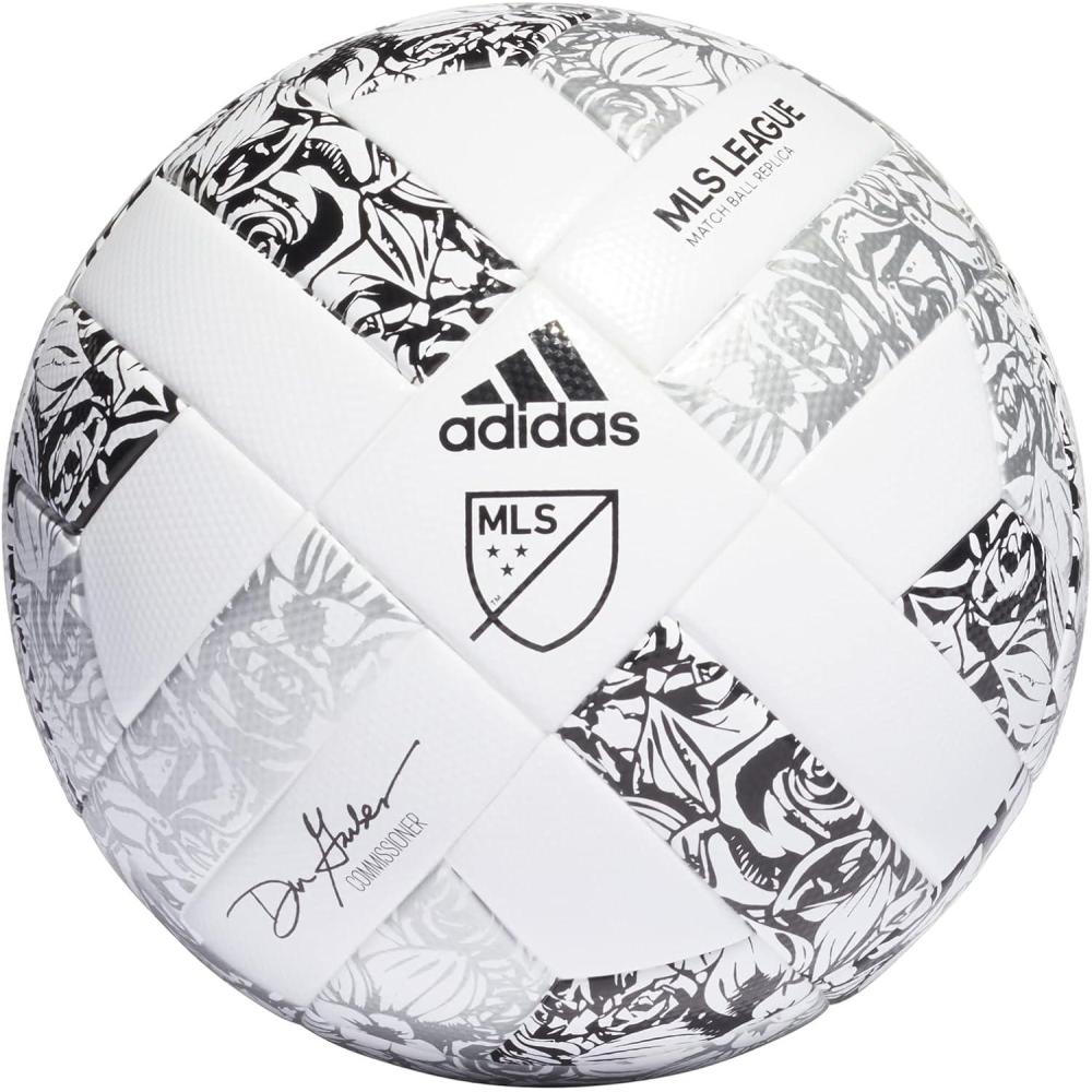 imageadidas MLS Soccer BallLeague WhiteSilver MetallicBlack