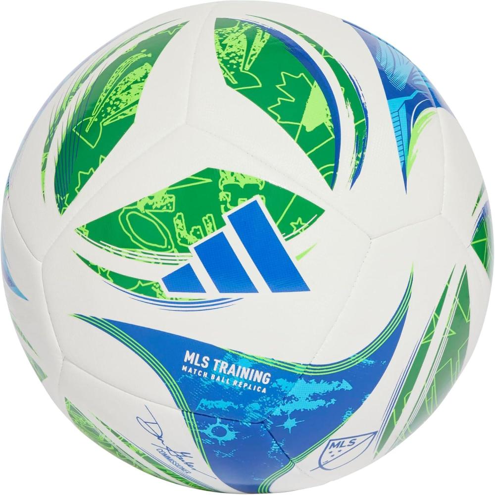imageadidas MLS Soccer BallTraining WhiteGreenGlory BlueSolar Blue