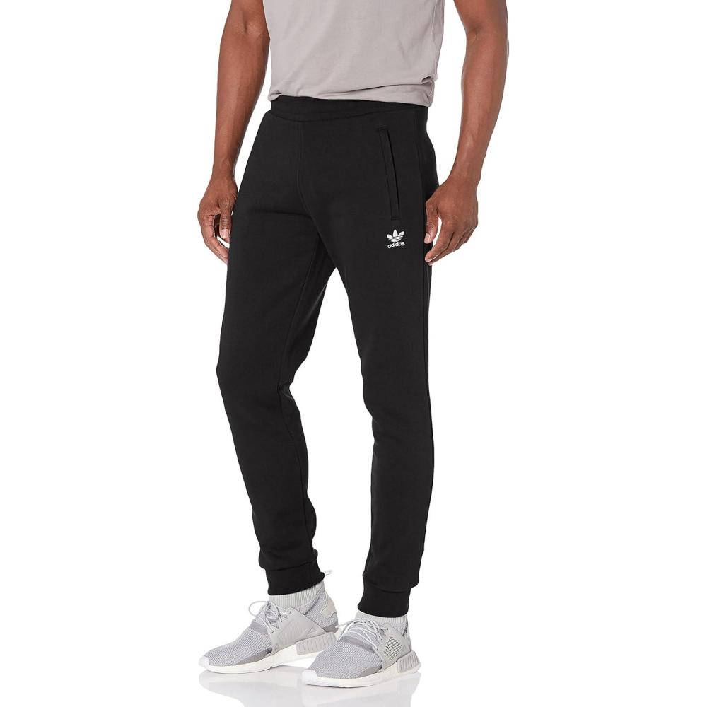 imageadidas Originals Mens Adicolor Essentials Trefoil JoggersBlack