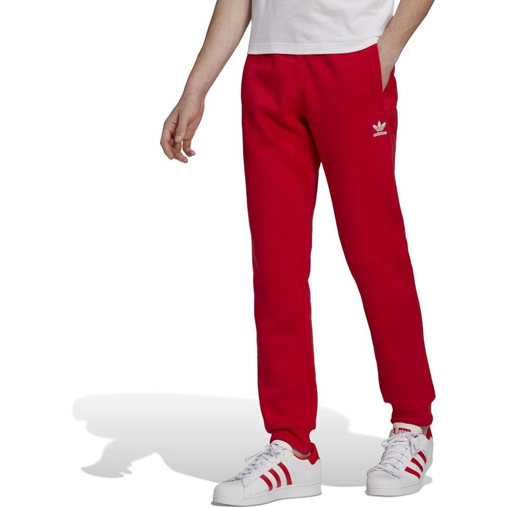 imageadidas Originals Mens Adicolor Essentials Trefoil JoggersVivid Red