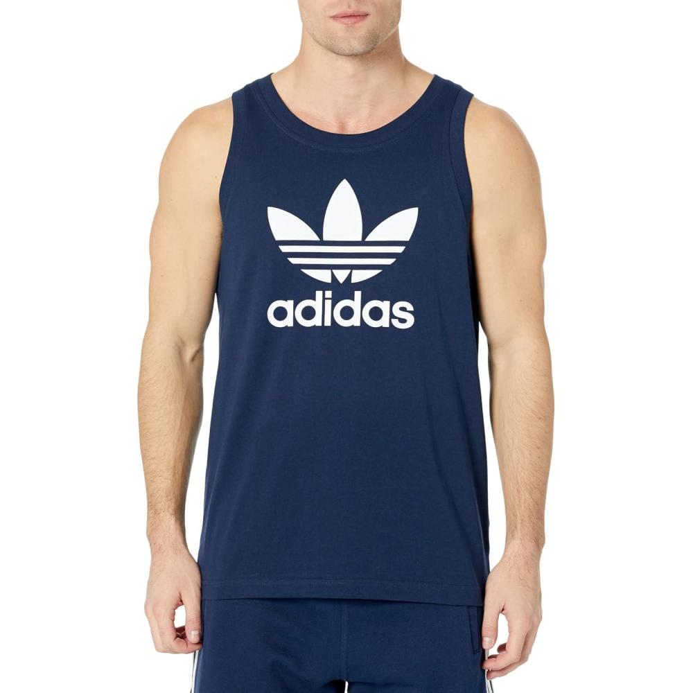 imageadidas Originals Mens Adicolor Trefoil Tank TopNight Indigo