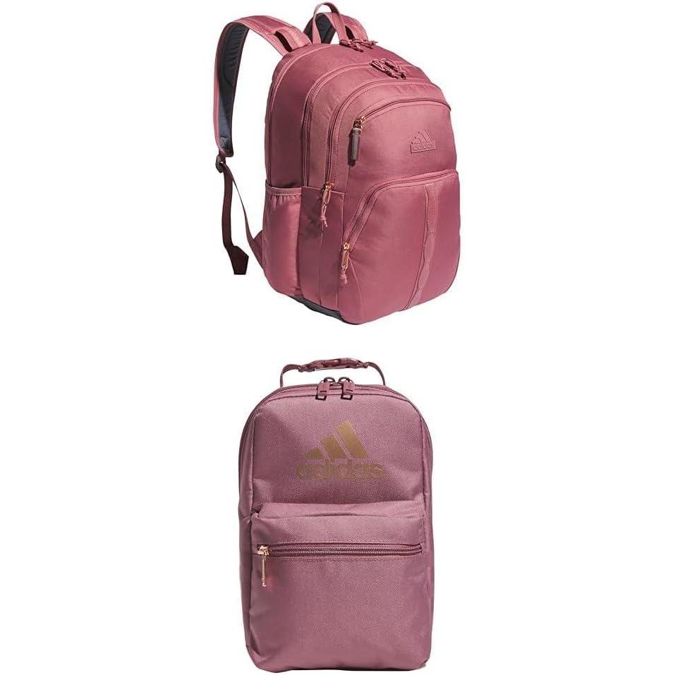 imageadidas Prime Backpack for Work Travel Bag for Women and Men with Padded Compartment for Laptop BlackWhite2 One SizeCrimsonRose Gold  CrimsonRose Gold