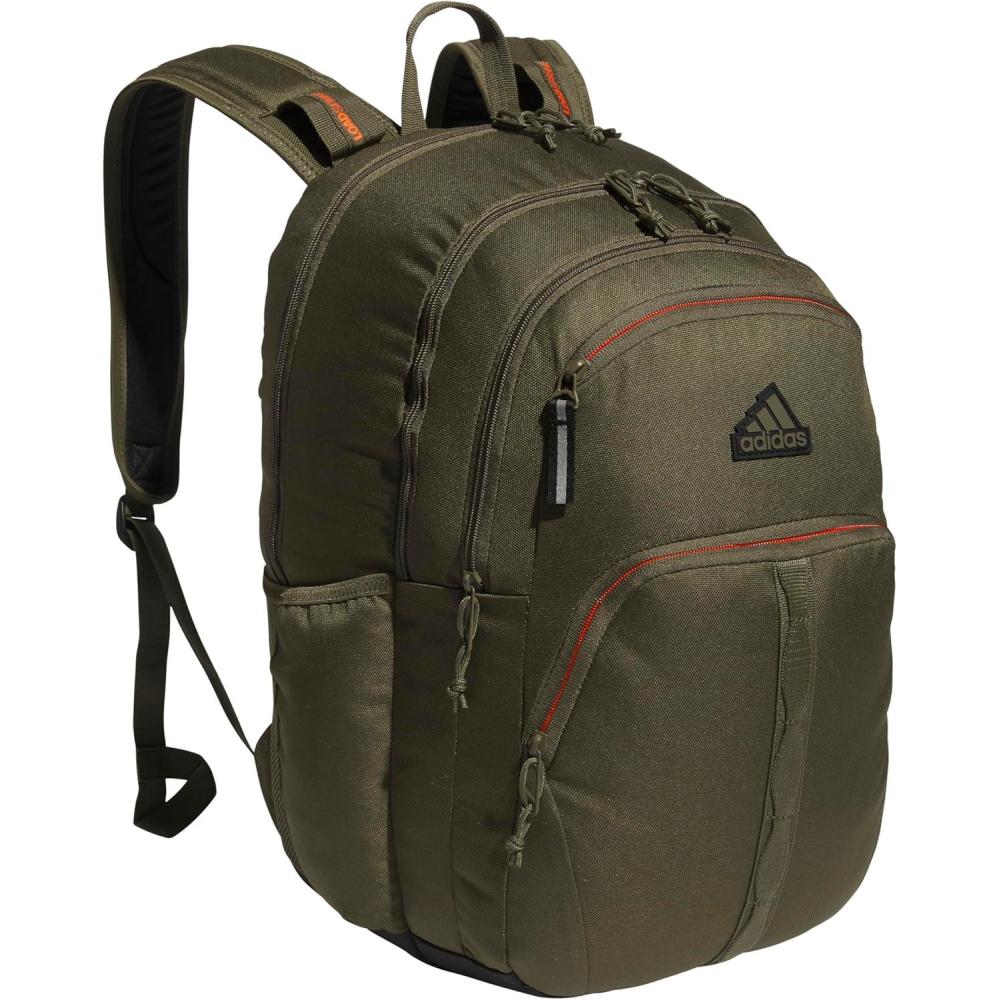 imageadidas Prime Backpack for Work Travel Bag for Women and Men with Padded Compartment for Laptop BlackWhite2 One SizeOlive Strata GreenImpact Orange2