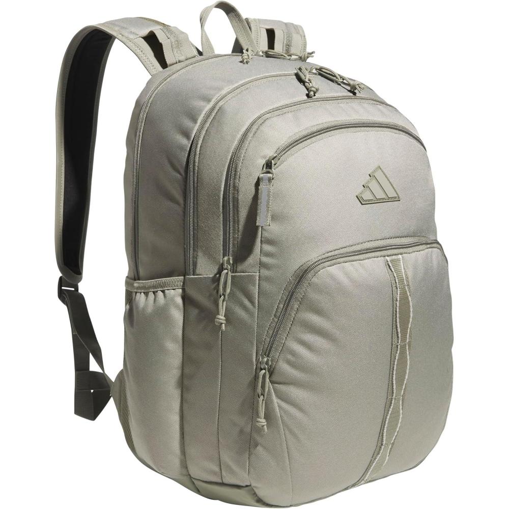 imageadidas Prime Backpack for Work Travel Bag for Women and Men with Padded Compartment for Laptop BlackWhite2 One SizeSilver Pebble Grey