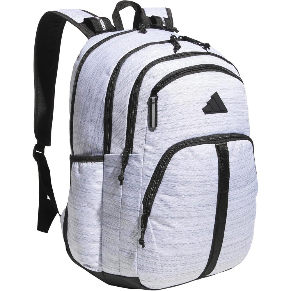 imageadidas Prime Backpack for Work Travel Bag for Women and Men with Padded Compartment for Laptop BlackWhite2 One SizeTwo Tone WhiteBlack